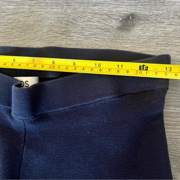 COS black flared slit-cuff ankle knit trouser pants XS casual quiet luxury basic - Picture 4 of 10